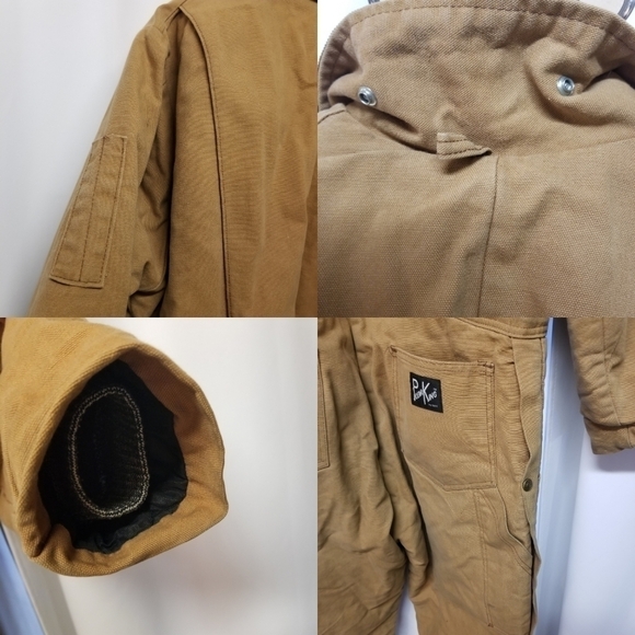 Vintage Polar King by Key Premium Waist Zip Insulated Duck Coveralls Size 46 XL - Picture 3 of 10